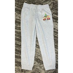 Peanuts Charlie Brown Christmas Sweatpants Size Large (Adult) Gray
